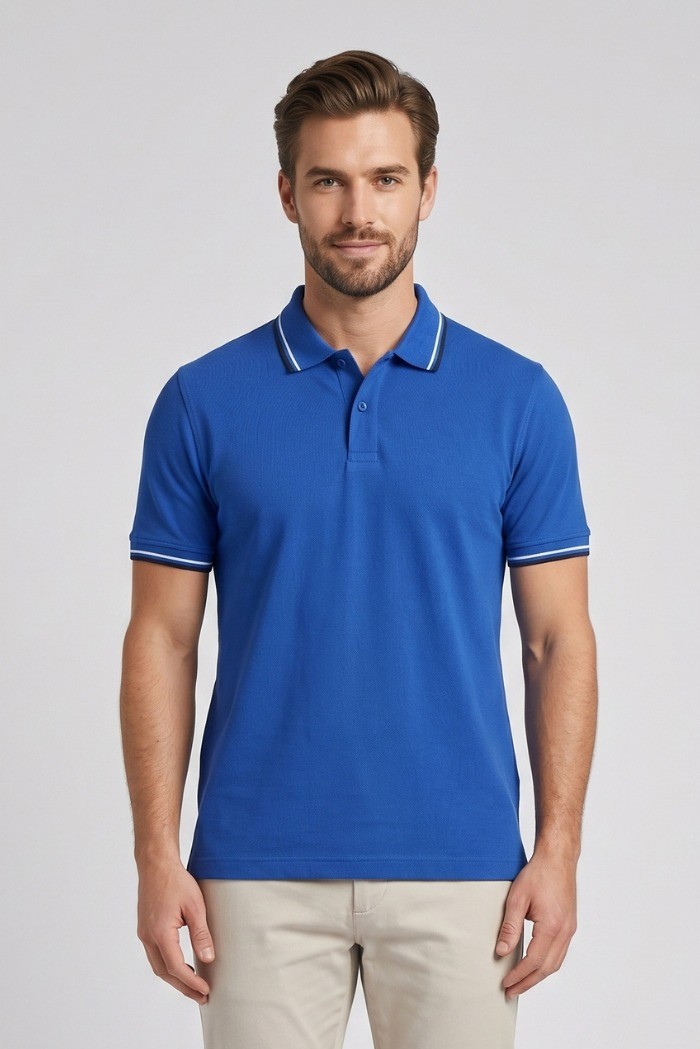 Guy polo in piquet di cotone Cabrio717t-pc M49902 [a09e398f]