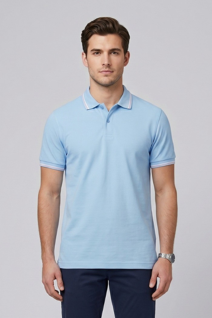 Guy polo in piquet con contrasti Cabrio781-pc M49903 [cfb55198]