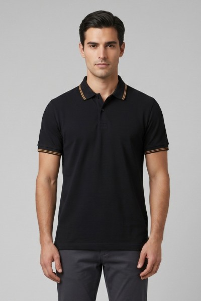 Guy polo in piquet con contrasti Cabrio781-pc M49903 [77fb23c1]