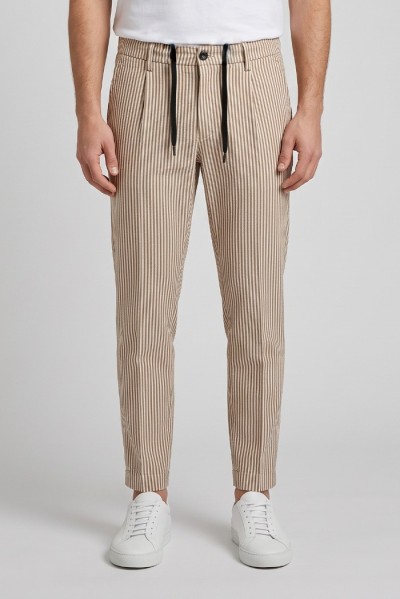 Markup pantalaccio in cotone a righe con pences MK295154 — 805219040058636_1