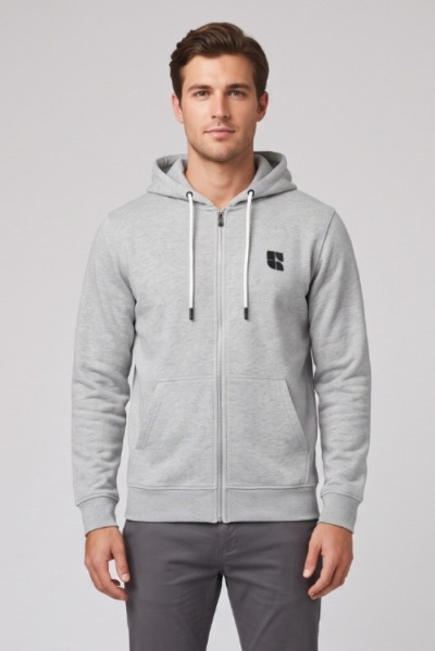 Urban Ring felpa full zip con cappuccio in misto cotone UR812001 — 805219040072604_5