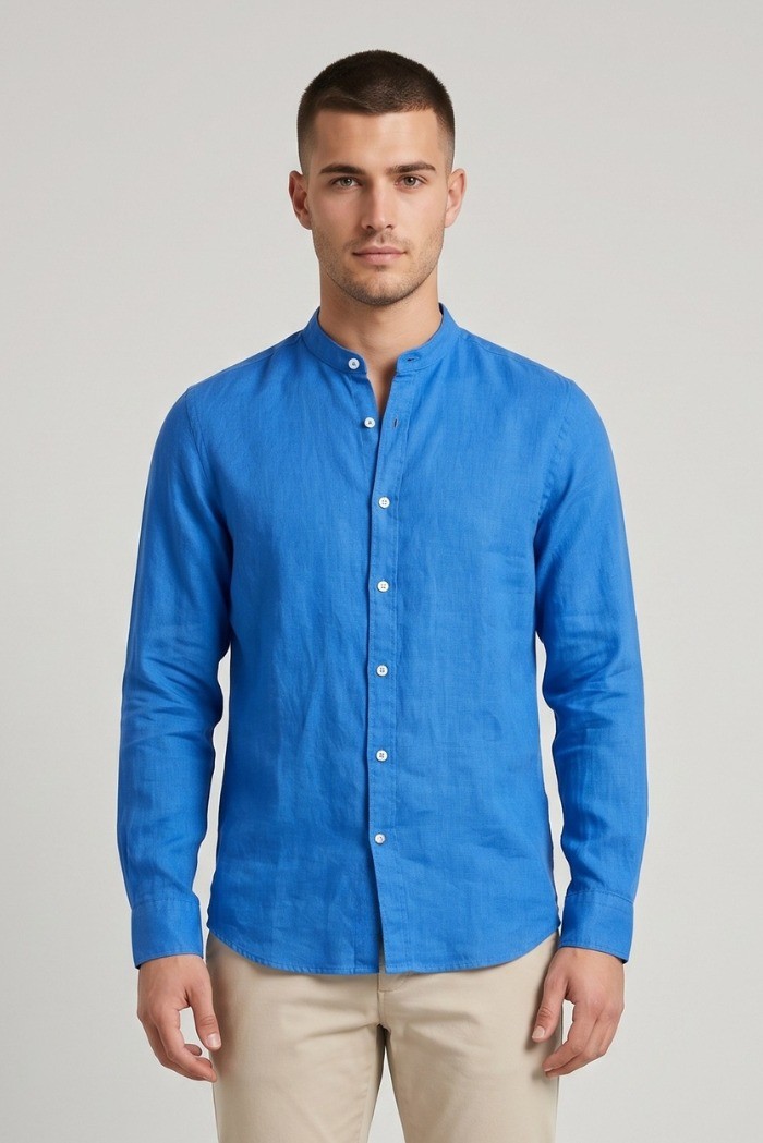Markup camicia coreana in lino MK13002 [4c894bf3]