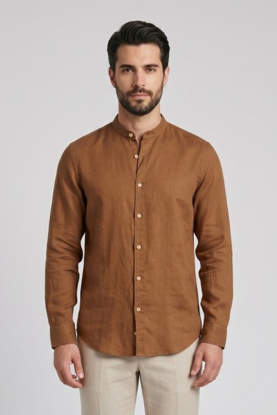 Markup camicia coreana in lino MK13002 [d4ce4f0a]