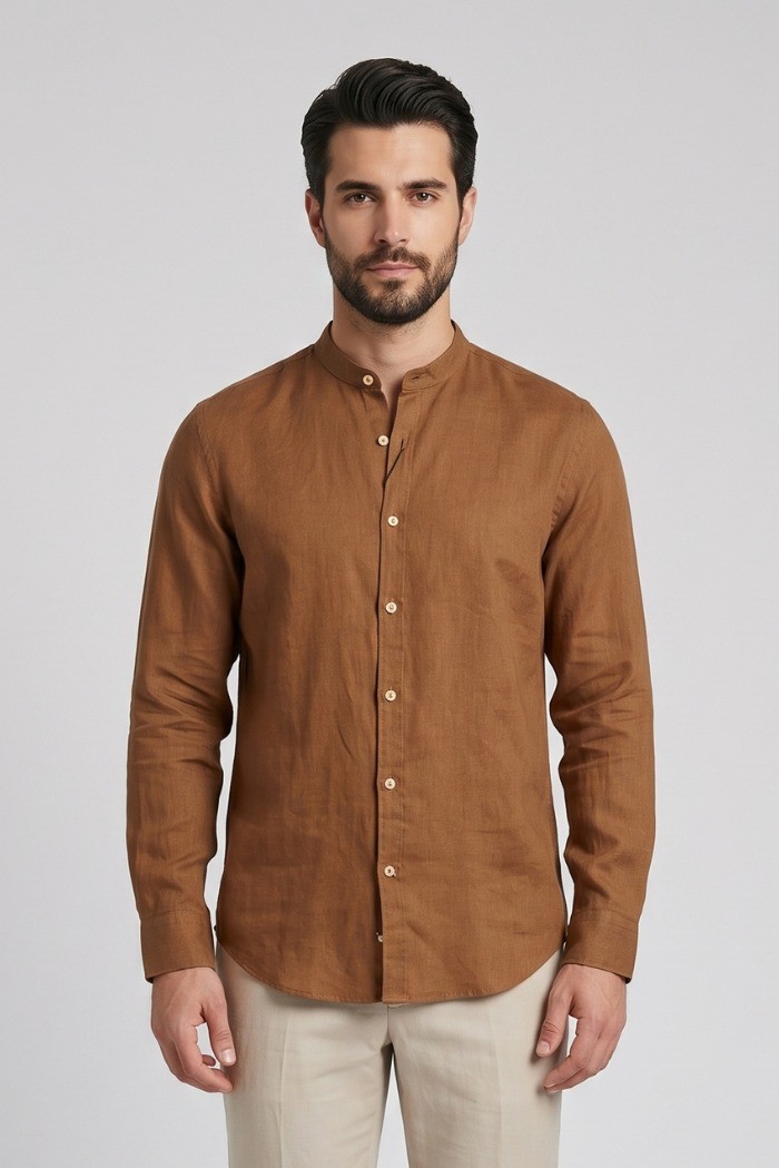 Markup camicia coreana in lino MK13002 [d4ce4f0a]