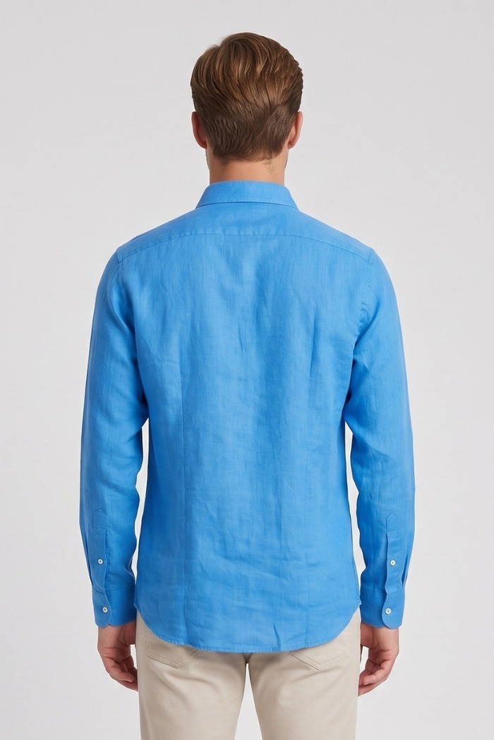 Markup camicia colletto francese in lino MK13003 [eda220e5]