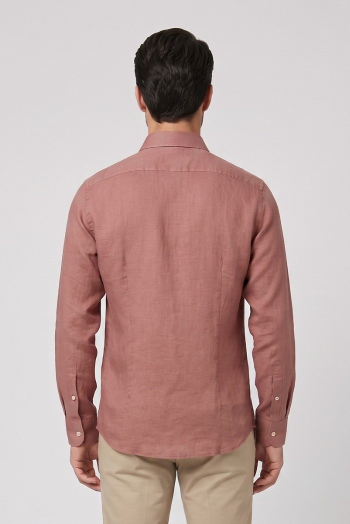 Markup camicia colletto francese in lino MK13003 [70acbbd7]