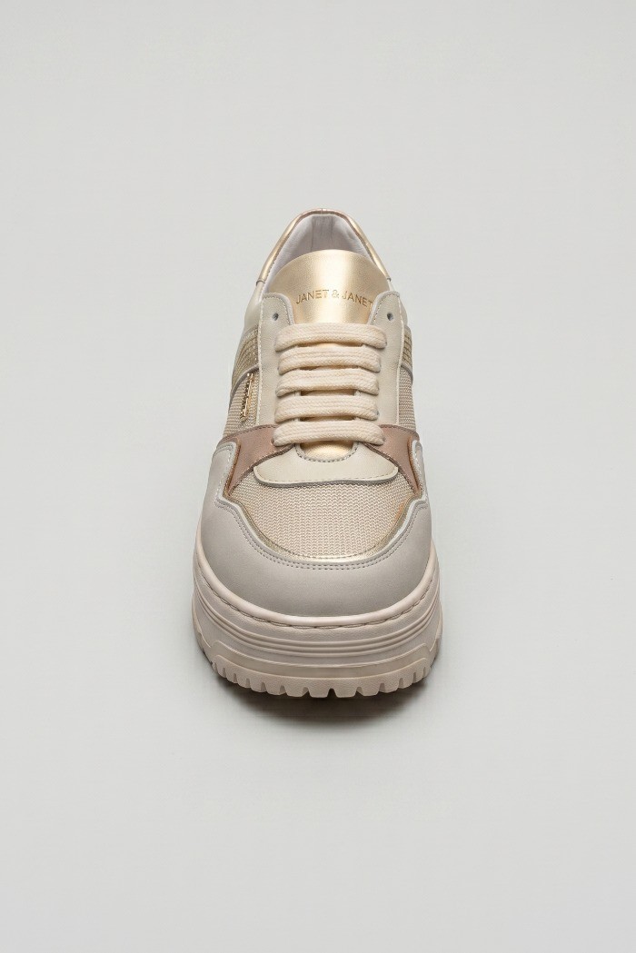 Janet&Janet sneaker platform in pelle J-553 [575eba0b]