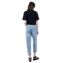 Influencer t-shirt in cotone stretch con strass e perline 03AB134 [1c52a0d7]