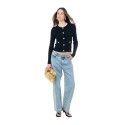 Influencer cardigan girocollo con bottoni oro 03H93722 [d40cd215]