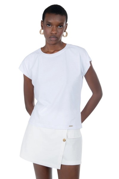 Influencer t-shirt girocollo con retro stondato 03G0357 [ced60c3a]