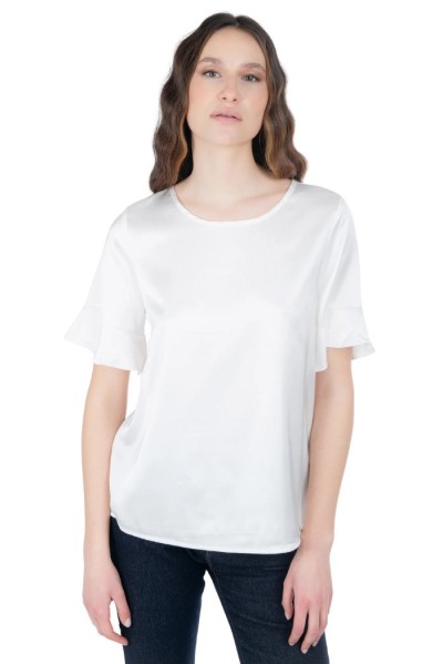Influencer blusa in raso di viscosa e cotone 03T0023 [b79c8334]