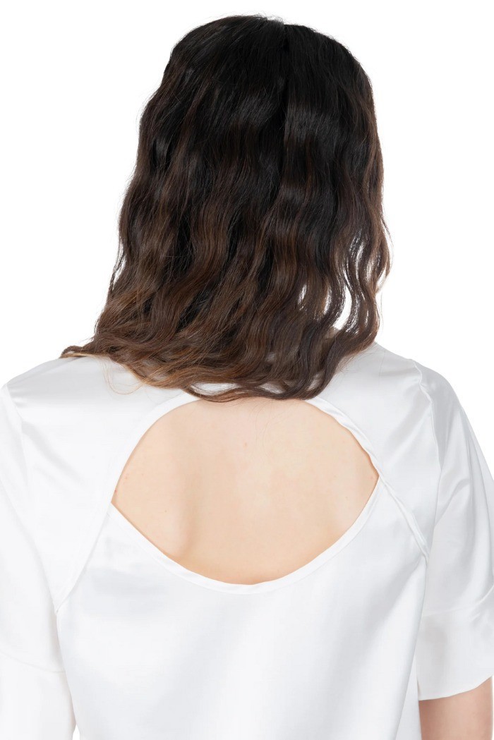 Influencer blusa in raso di viscosa e cotone 03T0023 [6ebac039]