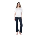 Influencer blusa in raso di viscosa e cotone 03T0023 [dcf74623]