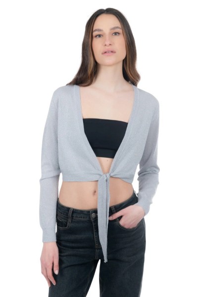 Influencer cardigan corto in misto viscosa 03J7282 [a3c9a0f1]