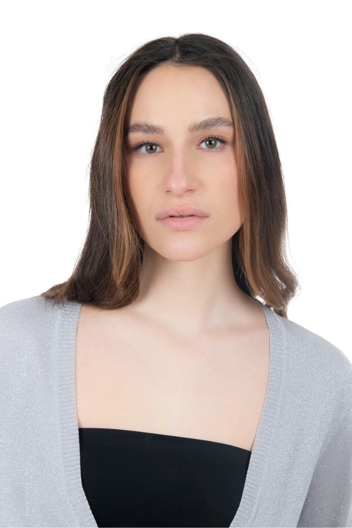 Influencer cardigan corto in misto viscosa 03J7282 [7aefe3fc]
