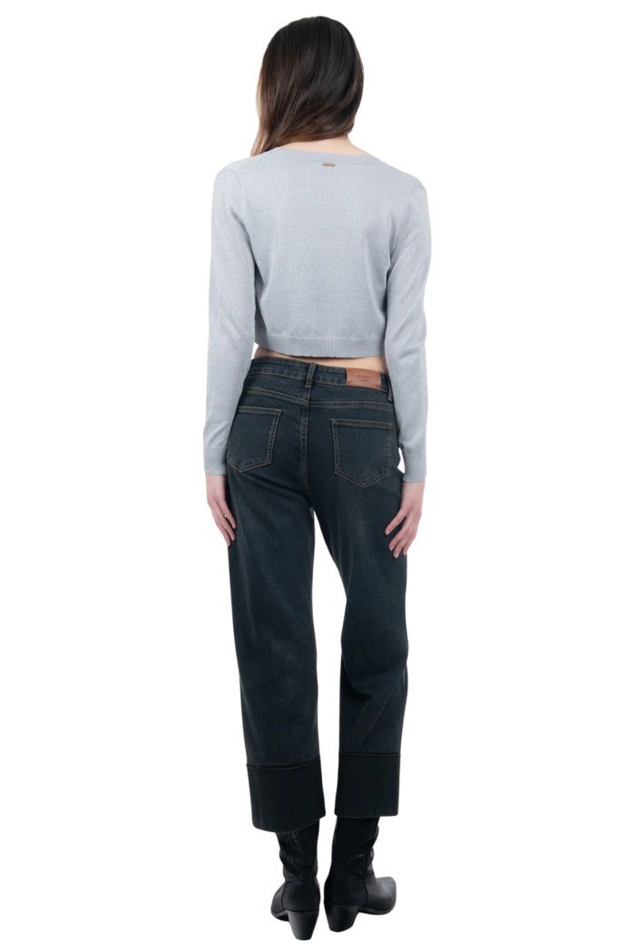 Influencer cardigan corto in misto viscosa 03J7282 [cdf222f8]