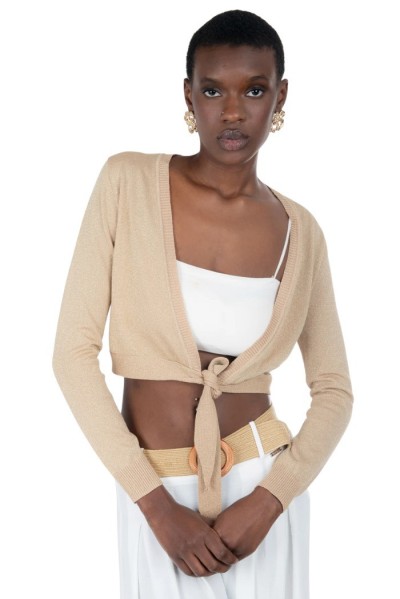 Influencer cardigan corto in misto viscosa 03J7282 [485e165b]