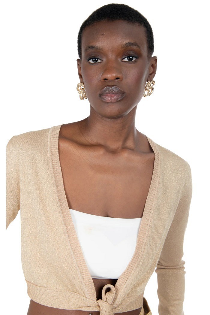 Influencer cardigan corto in misto viscosa 03J7282 [91785556]