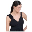 Influencer abito lungo con rouches 03T0040 [dc39e00e]