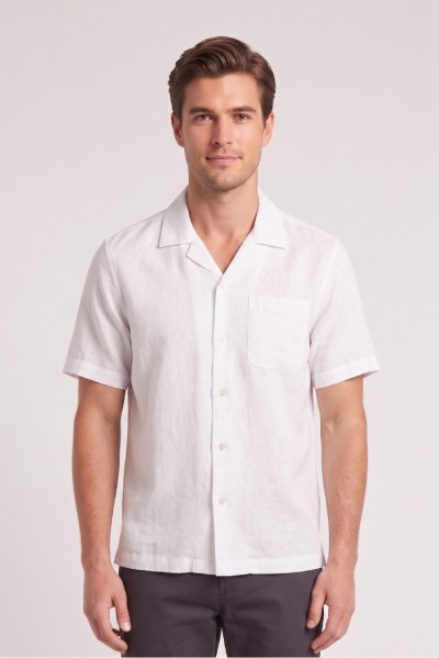 Urban Ring camicia mezza manica in misto lino UR813006 — 805219040074327_1