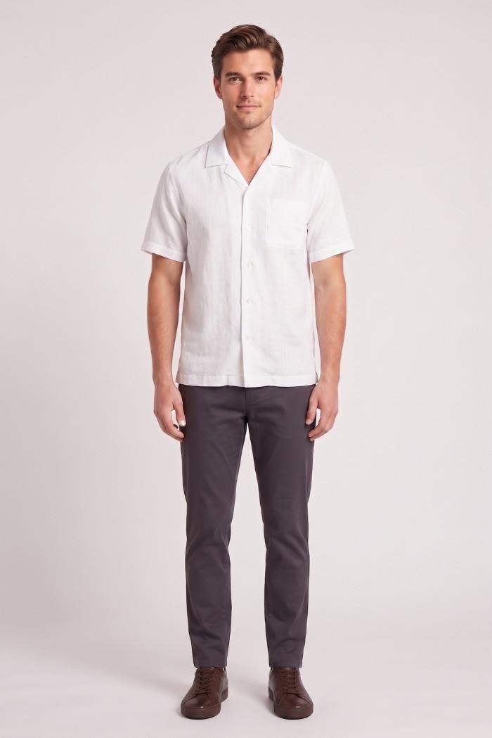 Urban Ring camicia mezza manica in misto lino UR813006 [3fcaae22]