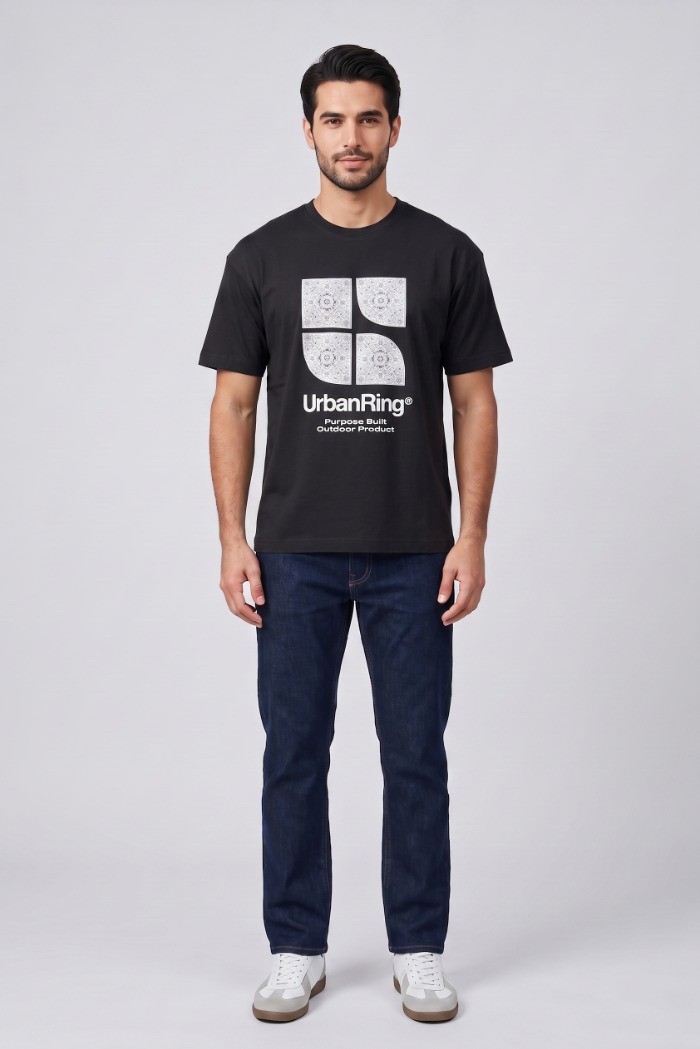 Urban Ring t-shirt in jersey di cotone UR811031 [f1453b50]