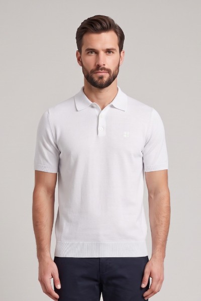 Urban Ring polo in filo con logo ricamato sul petto UR810007 [935738cb]