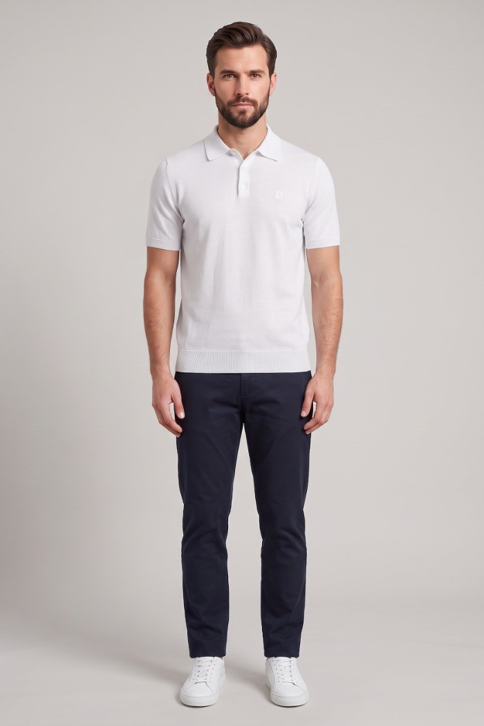 Urban Ring polo in filo con logo ricamato sul petto UR810007 [fd6cbac2]