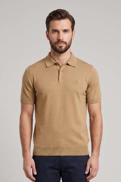 Urban Ring polo in filo con logo ricamato sul petto UR810007 [fde54fab]