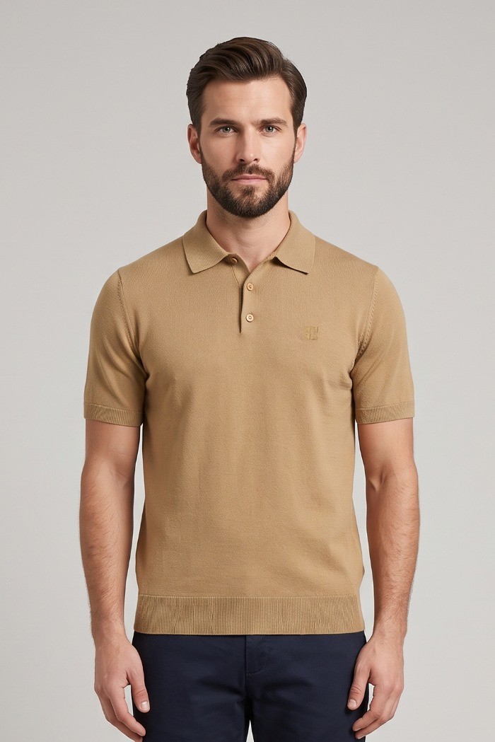 Urban Ring polo in filo con logo ricamato sul petto UR810007 [fde54fab]