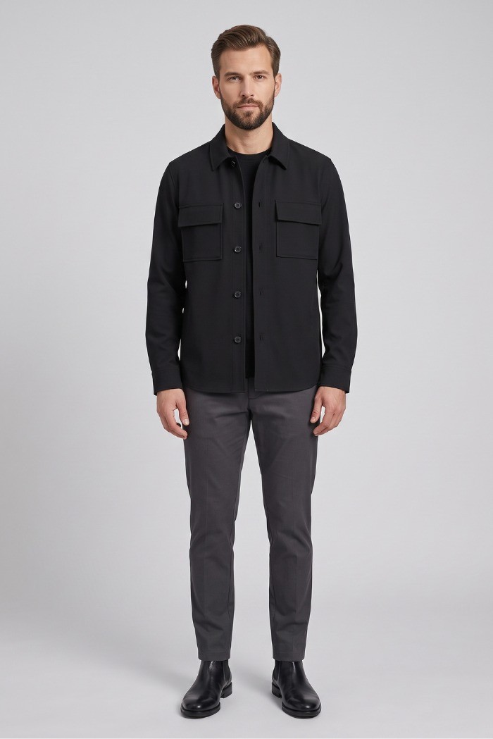 Moro camicia in poliviscosa stretch MEG611 [9a31091e]