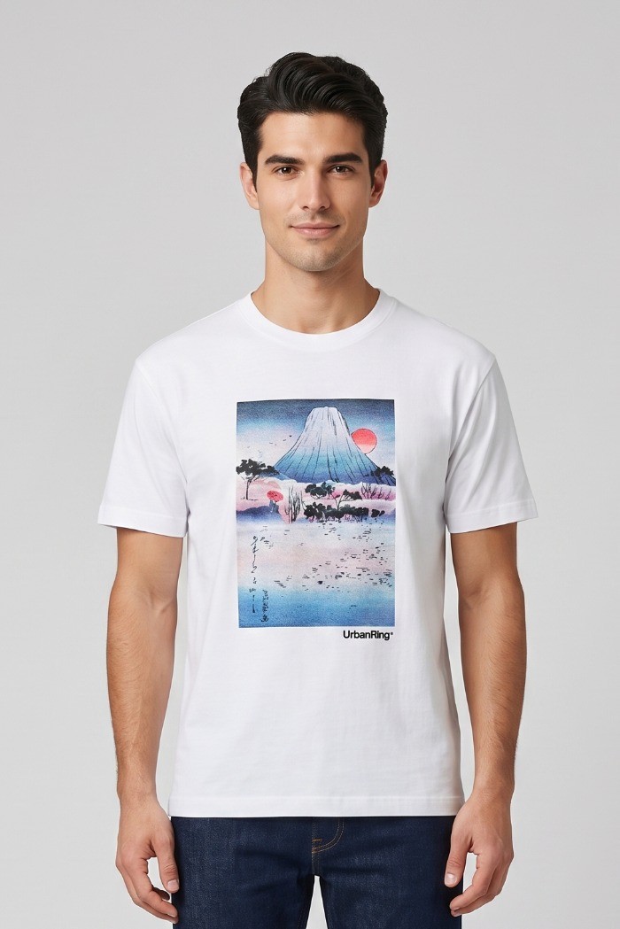 Urban Ring t-shirt in jersey di cotone UR811027 [0357ddb8]