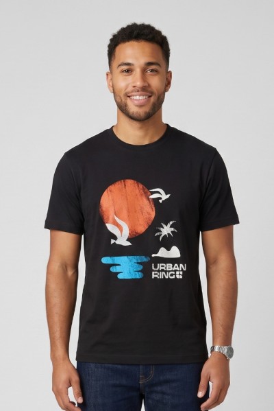 Urban Ring t-shirt in jersey di cotone UR811036 [4a6a4ec4]