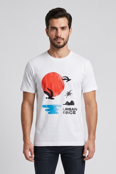 Urban Ring t-shirt in jersey di cotone UR811036 [23093d0d]