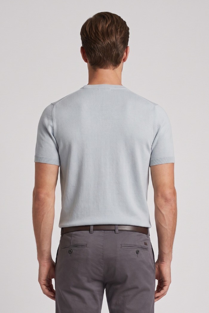 Urban Ring maglia girocollo mezza manica in cotone UR810005 [1b3bcba9]