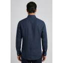 Markup camicia in lino con collo francese MK13003 [128e92a5]