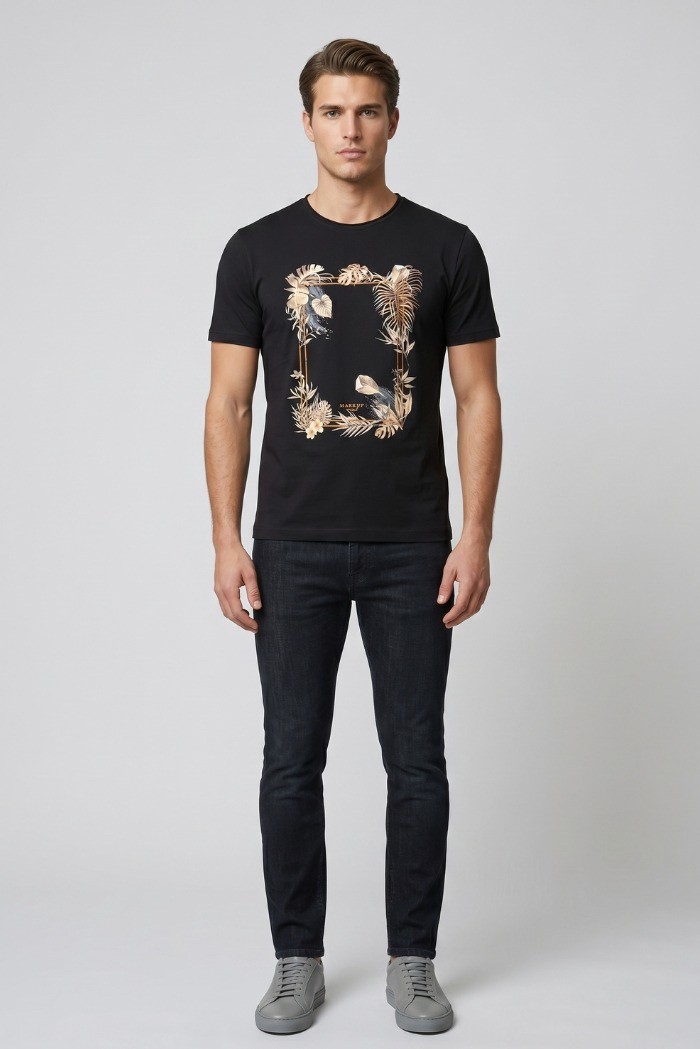 Markup t-shirt in cotone con stampa tropicale MK291069 [5d7566f2]