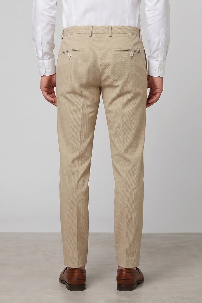 Markup pantalone chino in cotone stretch Dobby MK295142 [5cf35295]