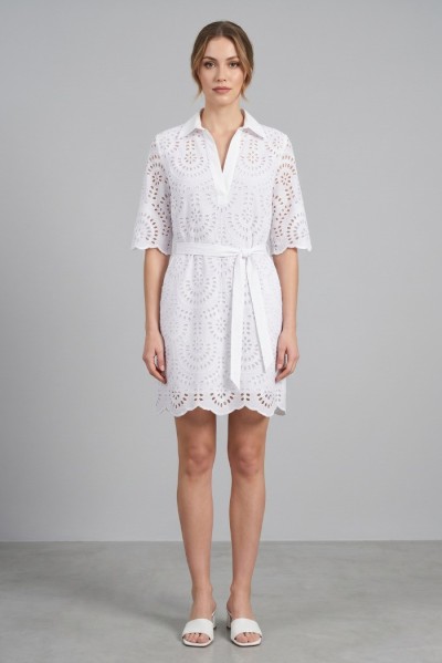 Markup abito in cotone pizzo sangallo MW1610206 — 805219040079424_1