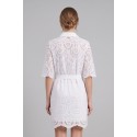 Markup abito in cotone pizzo sangallo MW1610206 [64f07130]