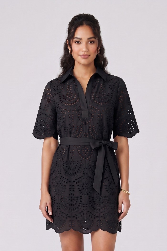 Markup abito in cotone pizzo sangallo MW1610206 [f8ef08b8]