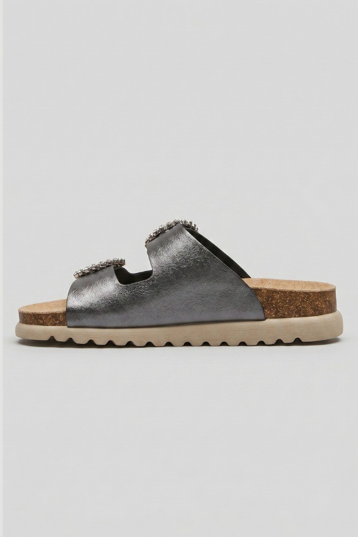 Lumberjack ciabatta in pelle con fibbie gioiello Miuccia 102269255 [7a169ad6]