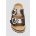 Lumberjack ciabatta in pelle con fibbie gioiello Miuccia 102269255 [cd0b5bd2]