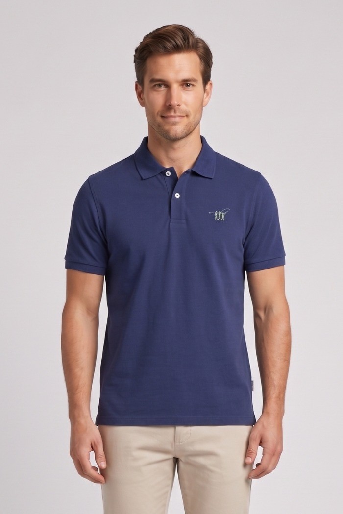 Henry Cotton's polo in piquet con logo ricamato P626127 [691cc90b]