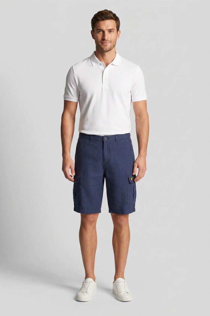 Lyle & Scott bermuda cargo in lino SH1801ITA [f369d7a5]