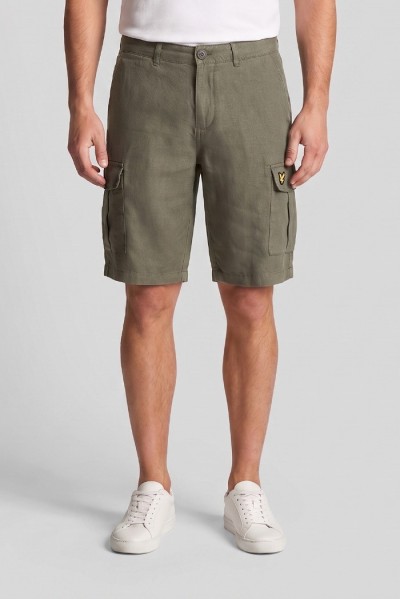 Lyle & Scott bermuda cargo in lino SH1801ITA — 805219040080020_2