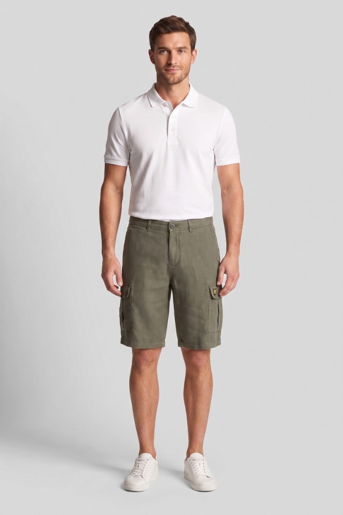 Lyle & Scott bermuda cargo in lino SH1801ITA [cff9a860]