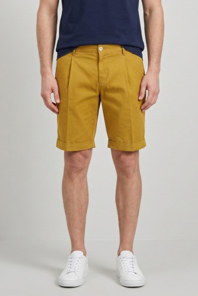 Markup bermuda in misto lino e cotone stretch MK295214 — 805219040080334_1