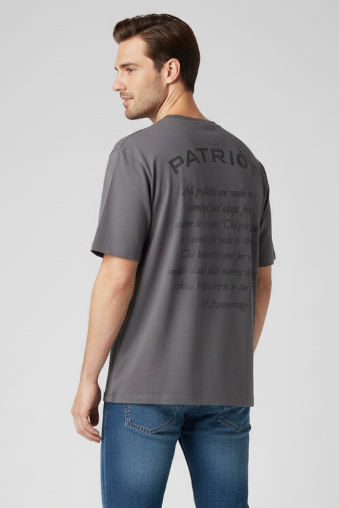 Patriot t-shirt over in jersey di cotone con stampa fronte retro pm5f2wmu53 [c307a161]