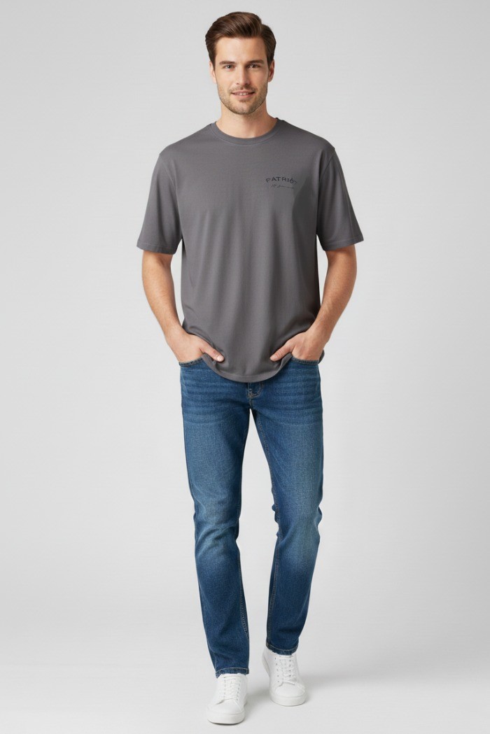 Patriot t-shirt over in jersey di cotone con stampa fronte retro pm5f2wmu53 [c657e67f]